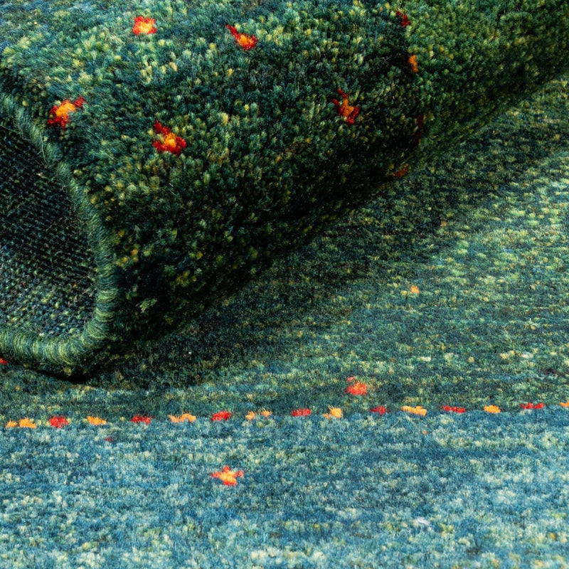 Tapis Gabbeh - Loribaft Persan - 121 x 80 cm - vert