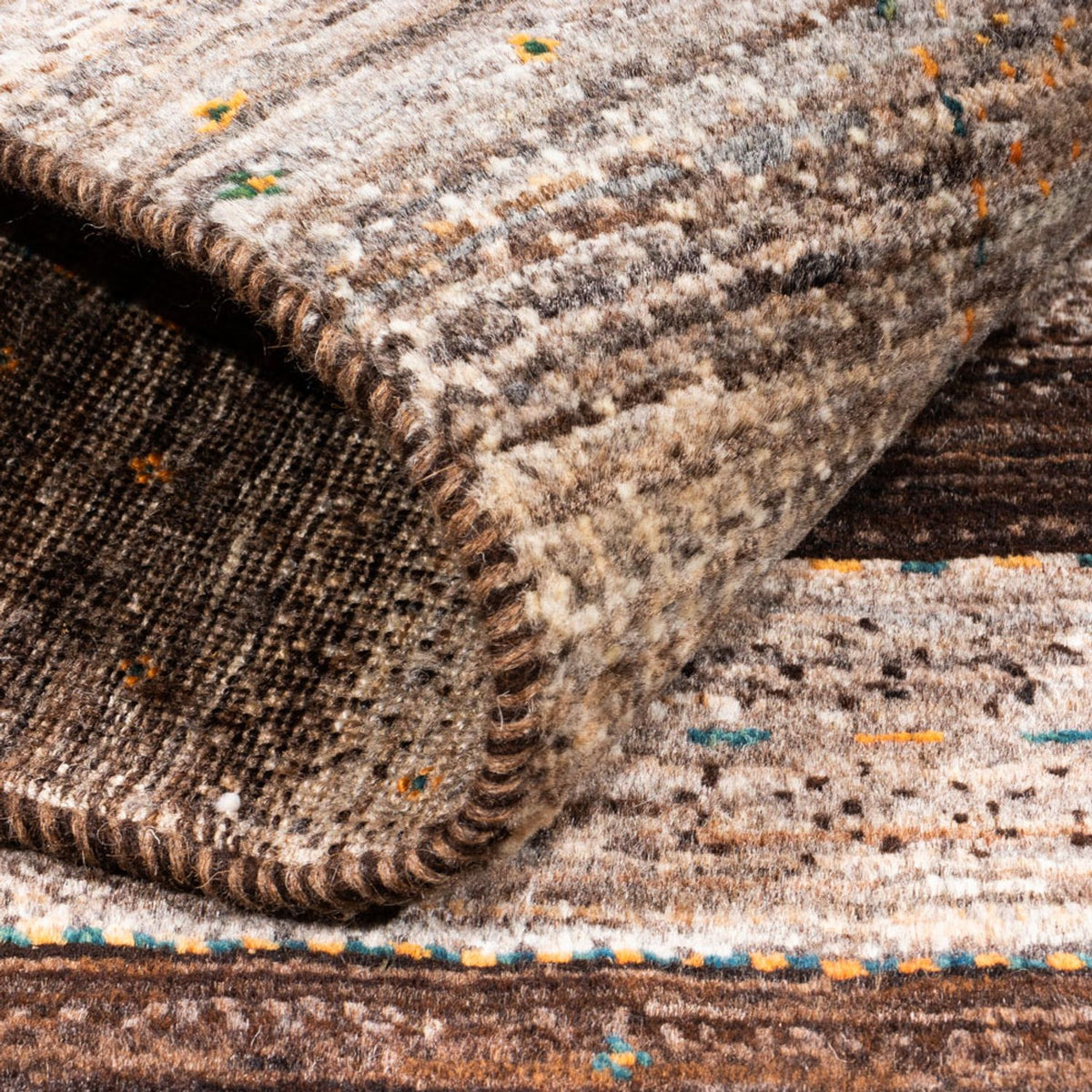 Tapis Gabbeh - Loribaft Persan - 122 x 84 cm - gris