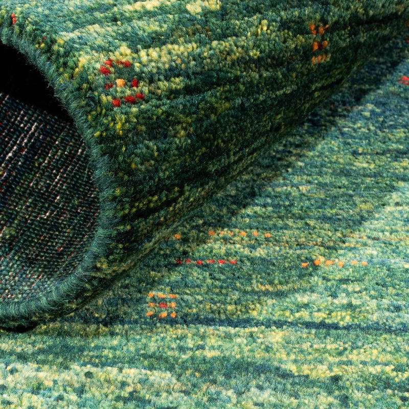 Tapis Gabbeh - Loribaft Persan - 110 x 81 cm - vert