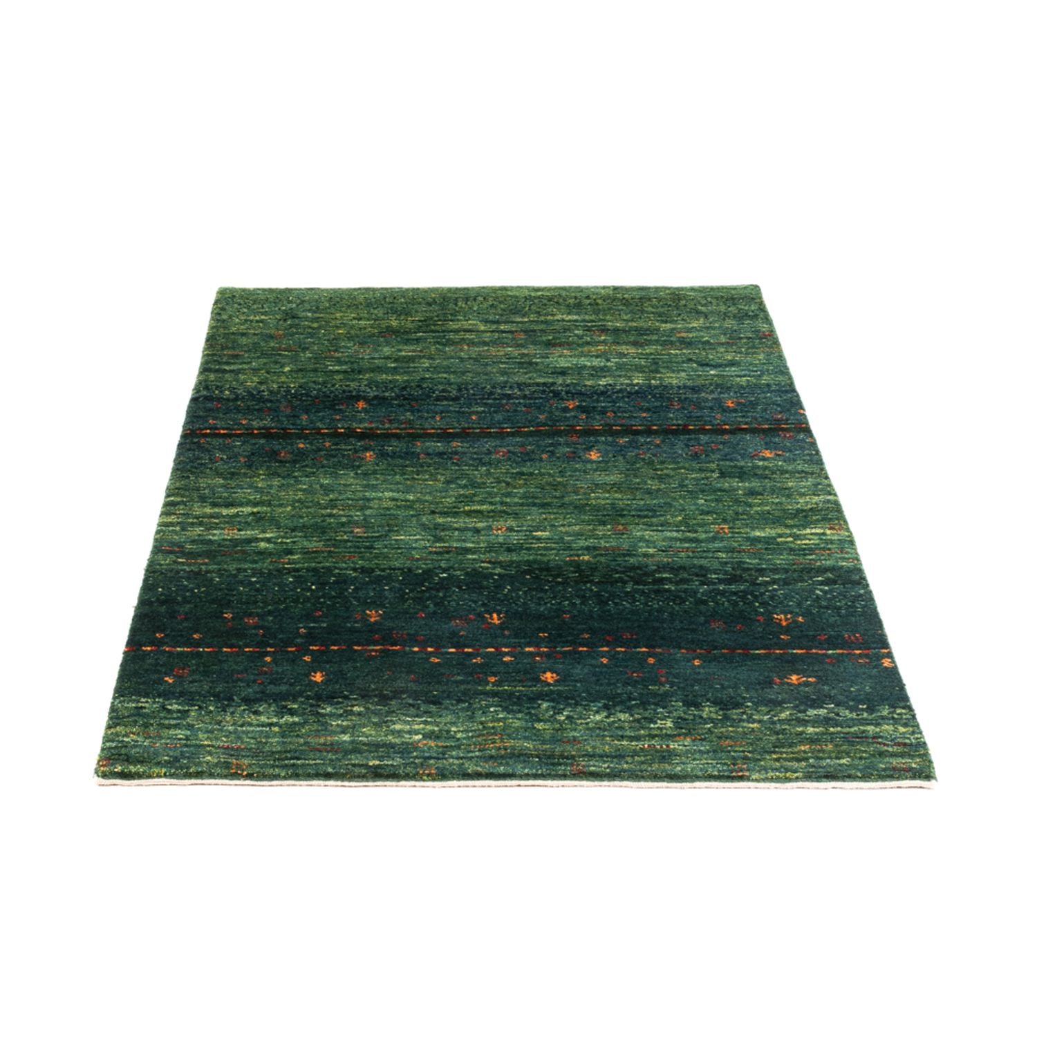Tapis Gabbeh - Loribaft Persan - 110 x 81 cm - vert