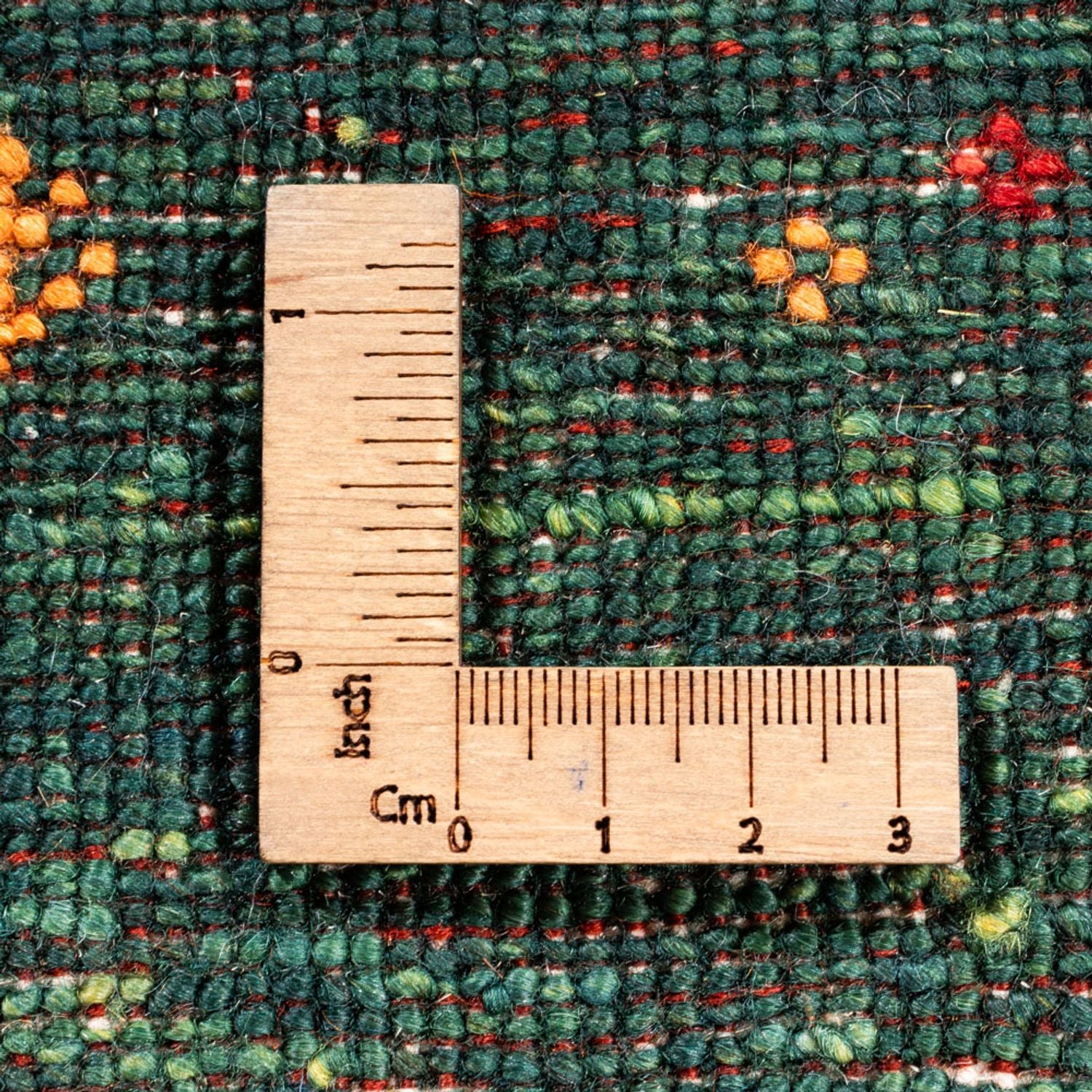 Tapis Gabbeh - Loribaft Persan - 110 x 81 cm - vert