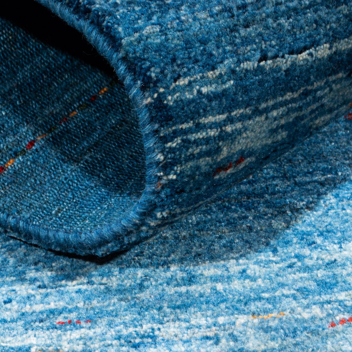 Tapis Gabbeh - Loribaft Persan - 132 x 84 cm - bleu