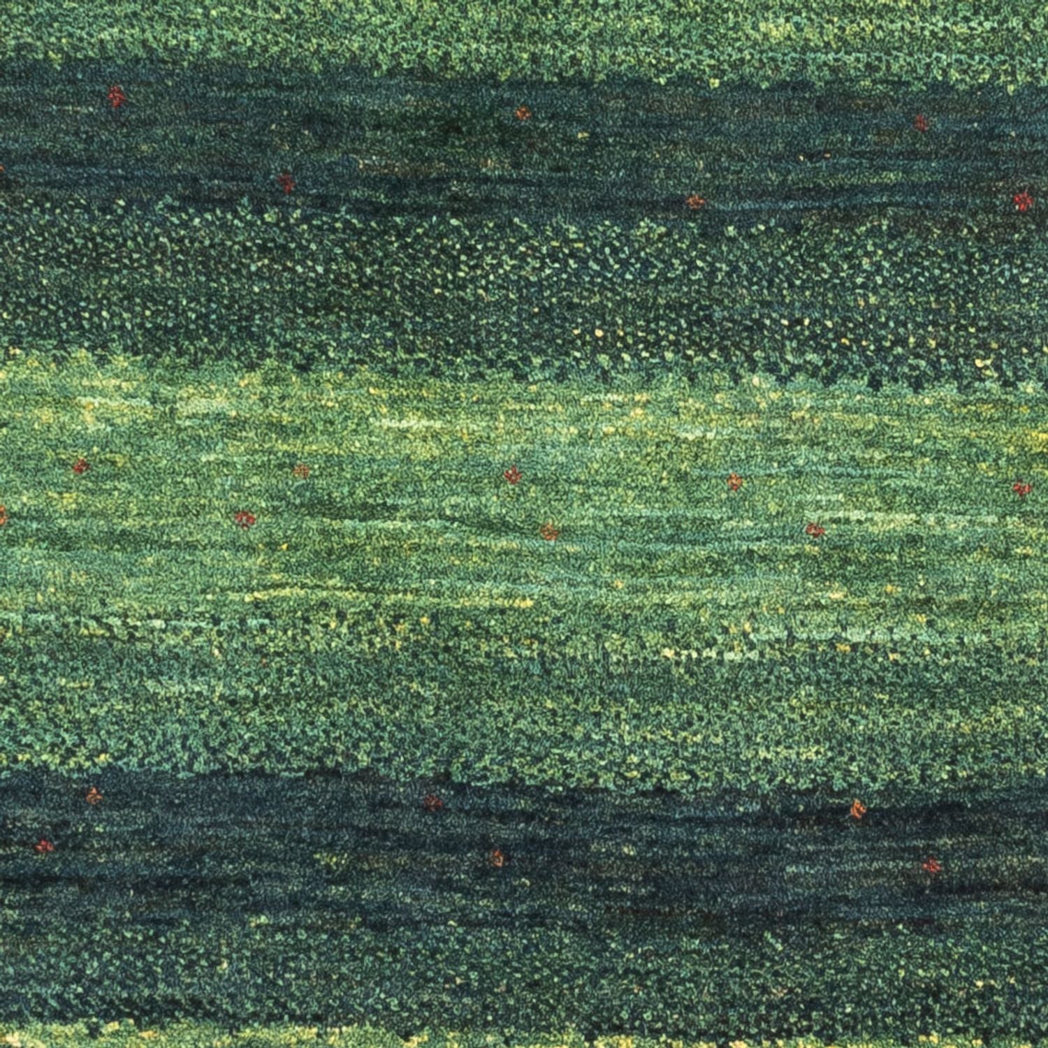 Tapis Gabbeh - Loribaft Persan - 110 x 86 cm - vert
