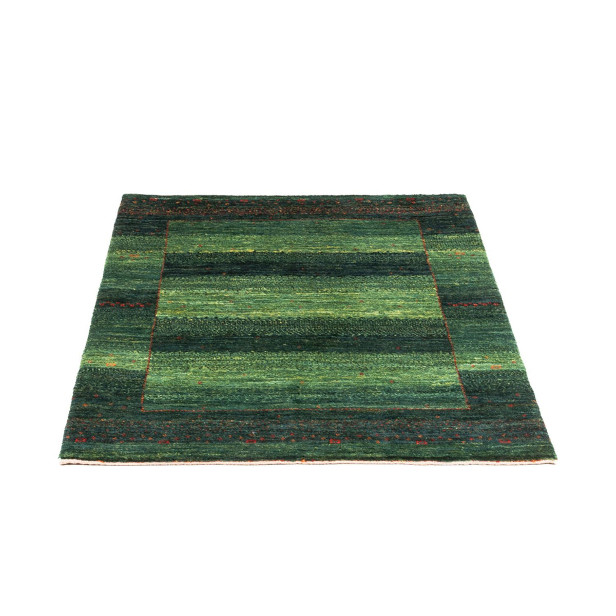 Tapis Gabbeh - Loribaft Persan - 110 x 86 cm - vert