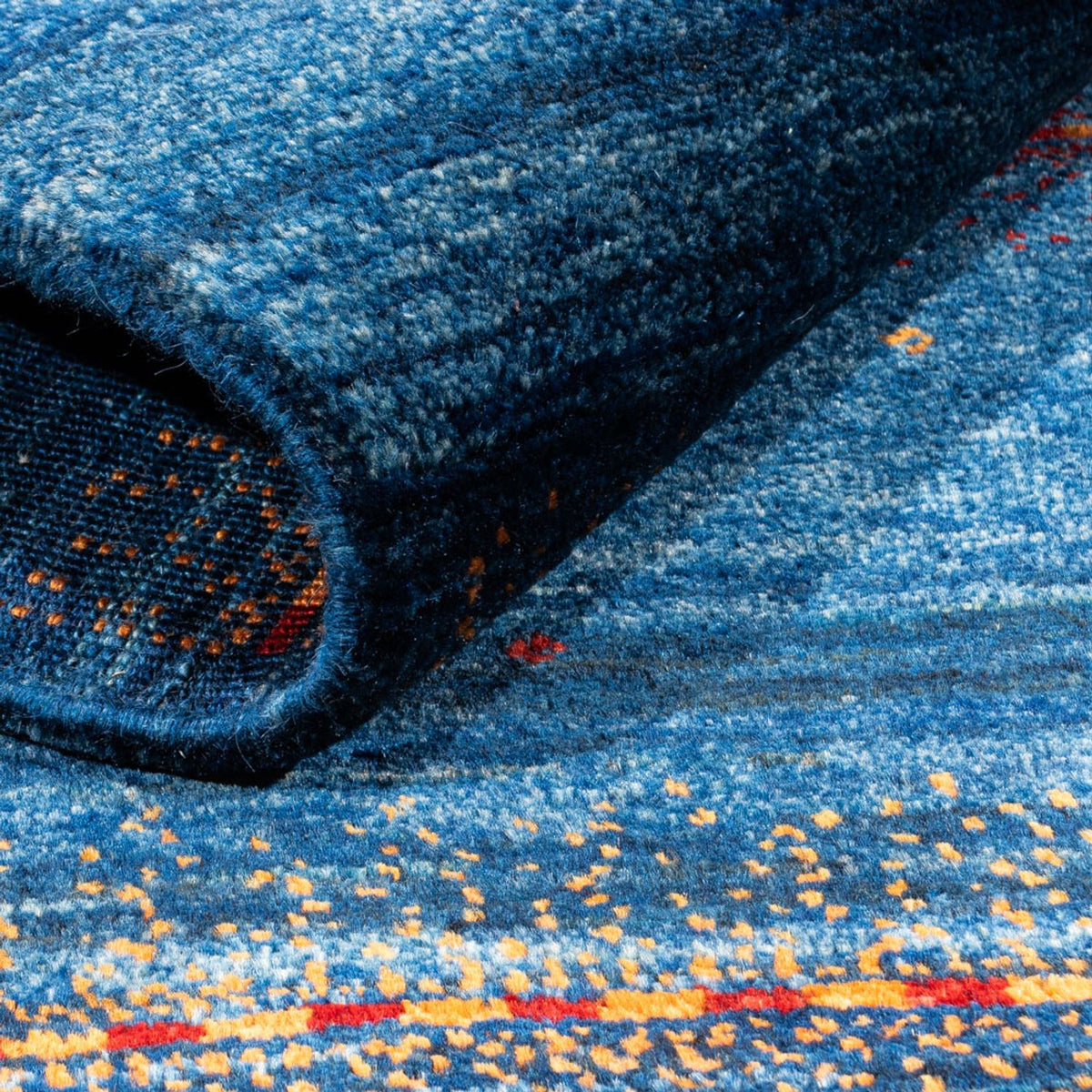 Tapis Gabbeh - Loribaft Persan - 136 x 85 cm - bleu