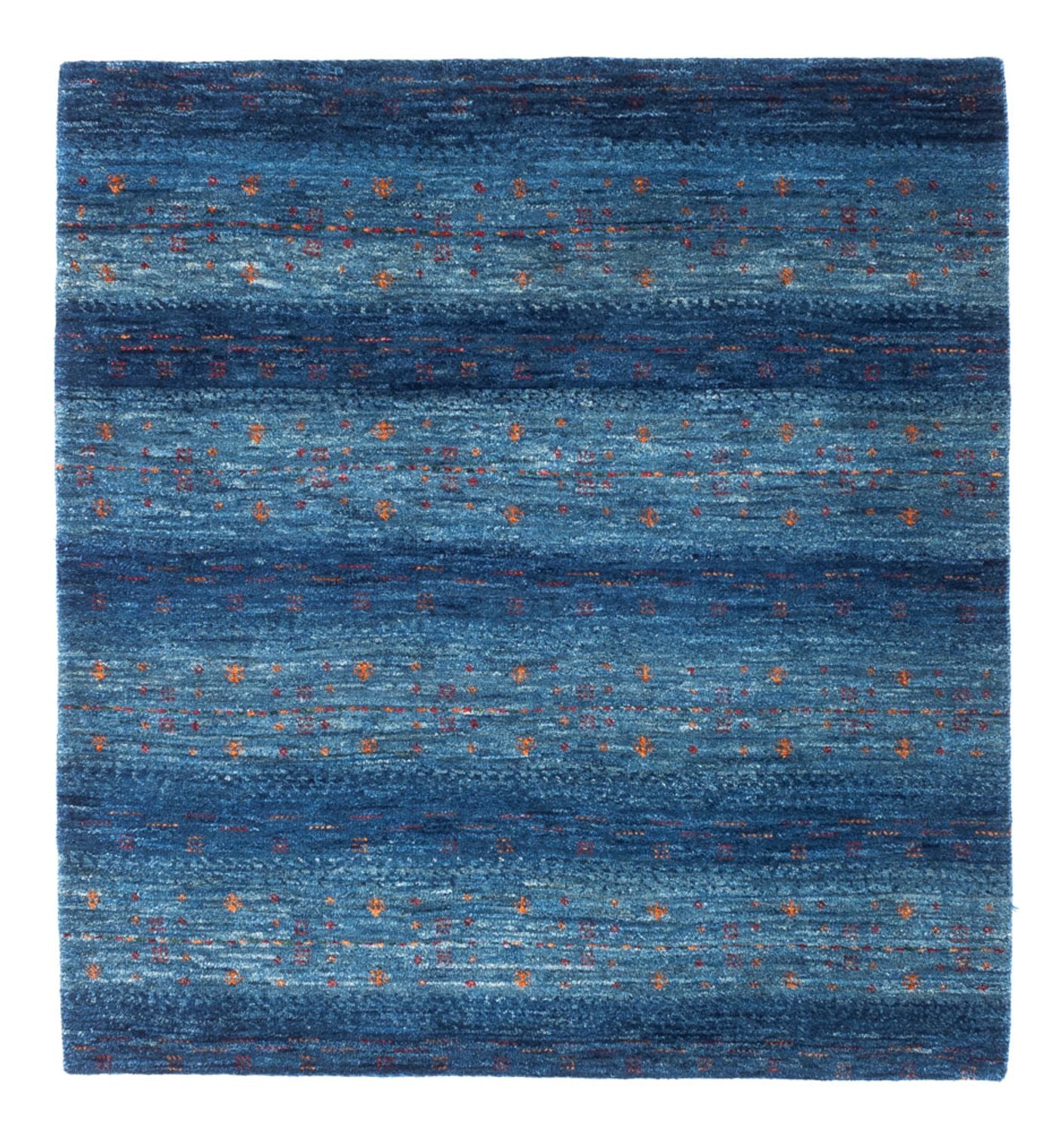 Tapis Gabbeh - Loribaft Persan - 112 x 100 cm - bleu