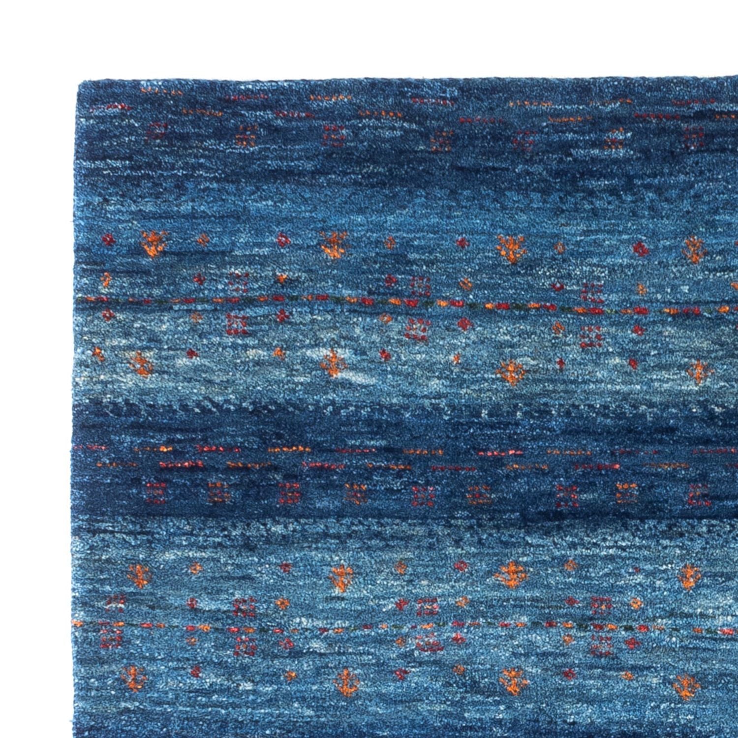 Tapis Gabbeh - Loribaft Persan - 112 x 100 cm - bleu