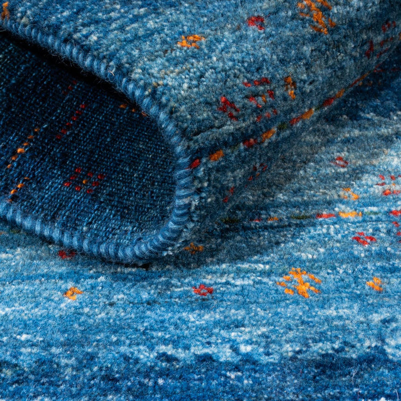 Tapis Gabbeh - Loribaft Persan - 112 x 100 cm - bleu