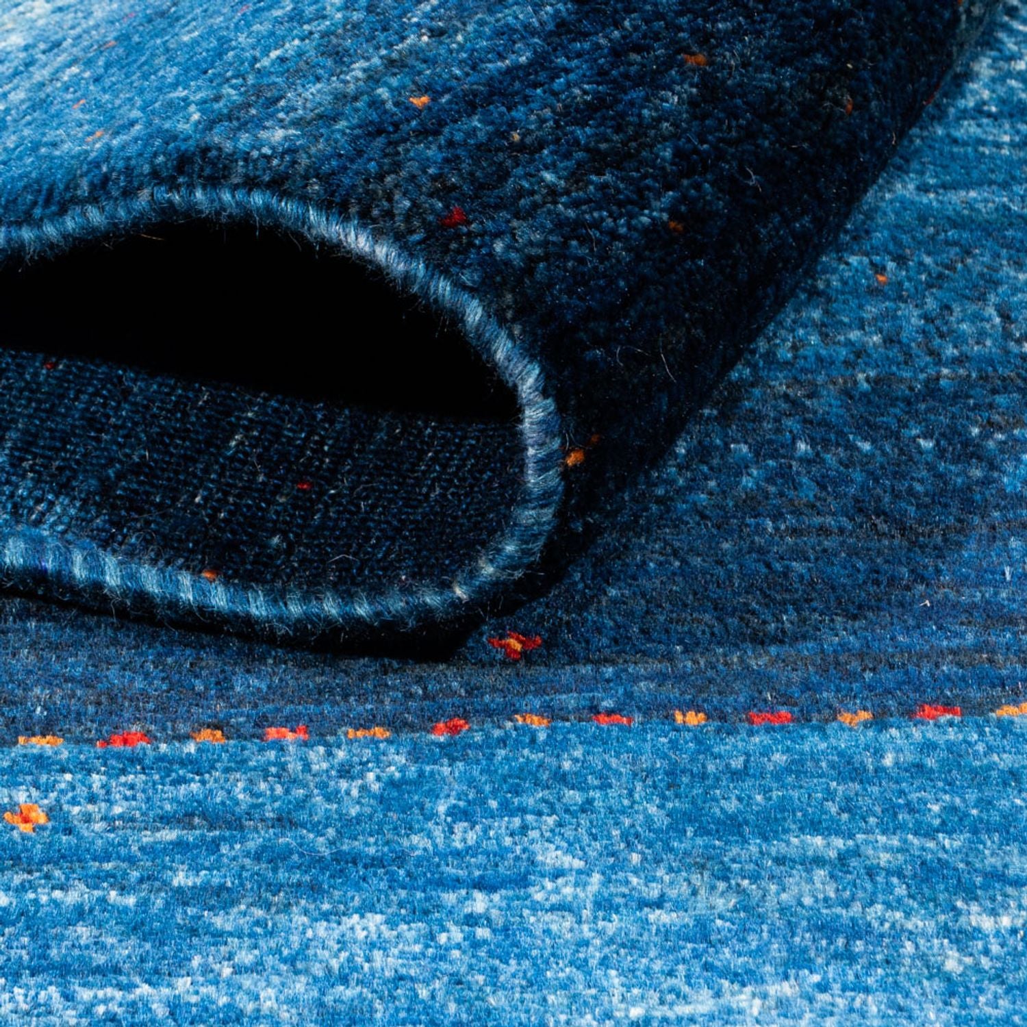 Tapis Gabbeh - Loribaft Persan - 190 x 128 cm - bleu