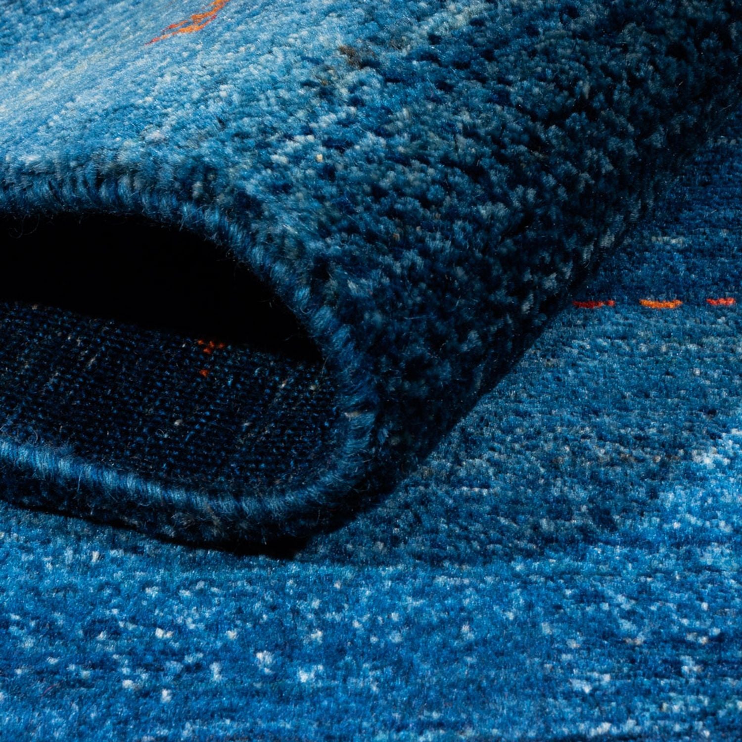 Tapis Gabbeh - Loribaft Persan - 181 x 128 cm - bleu