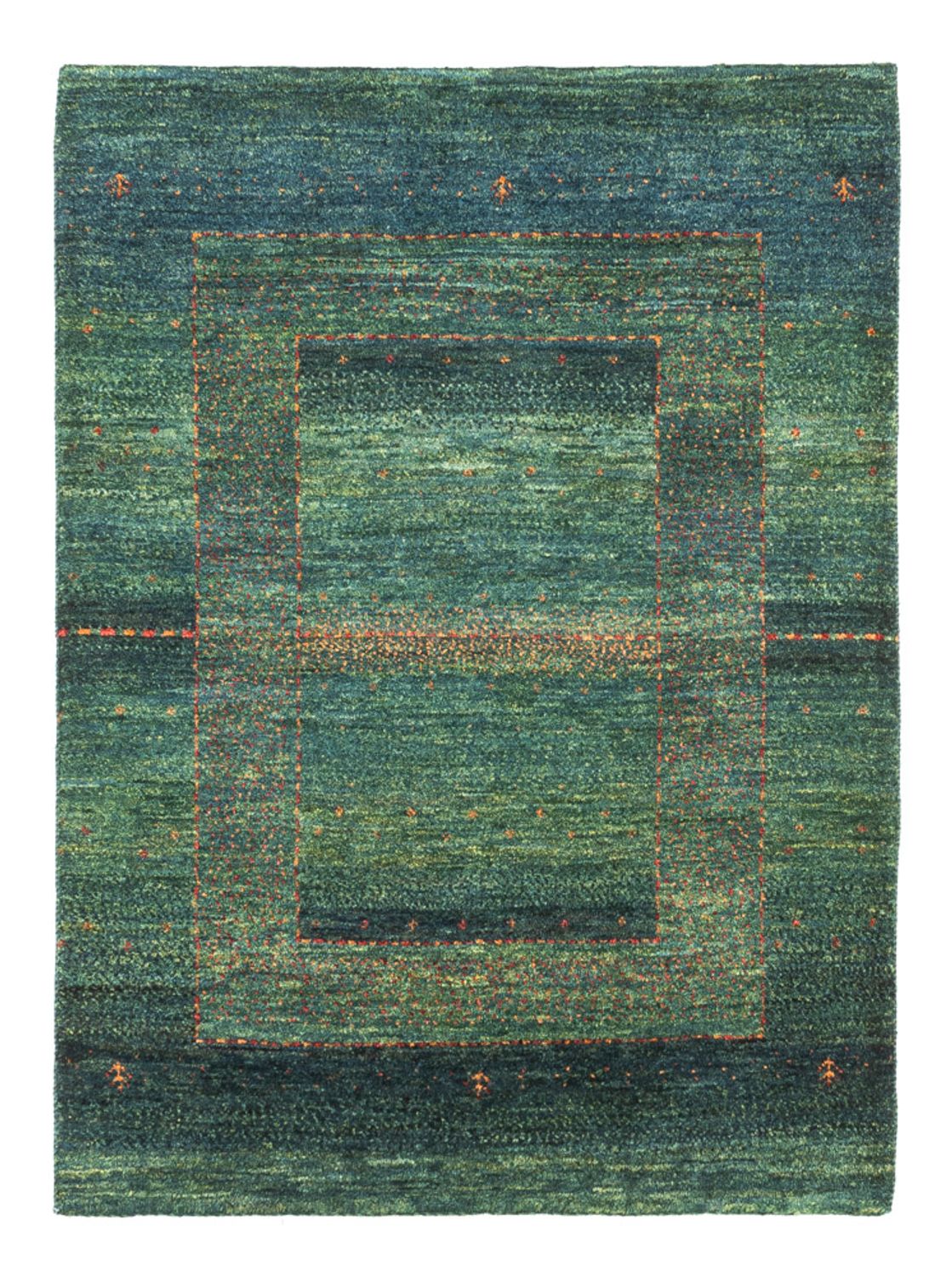 Tapis Gabbeh - Loribaft Persan - 111 x 83 cm - vert