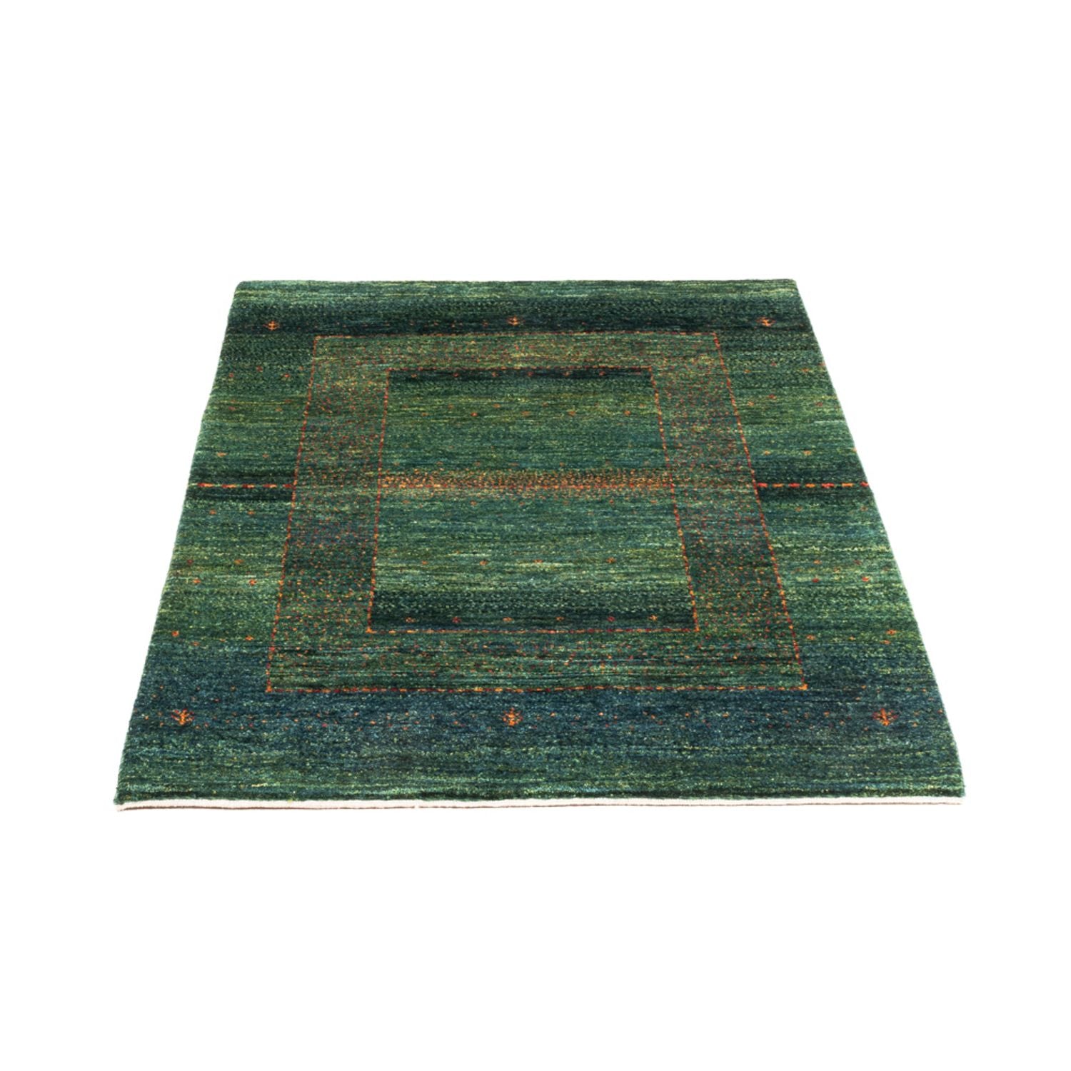 Tapis Gabbeh - Loribaft Persan - 111 x 83 cm - vert