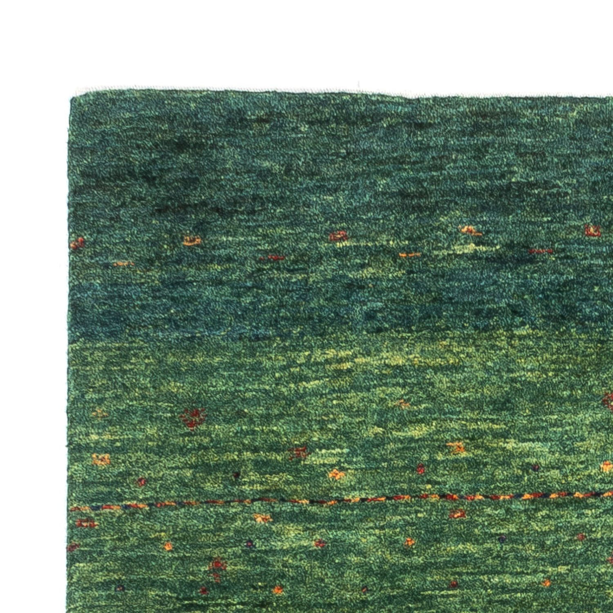 Tapis Gabbeh - Loribaft Persan - 125 x 81 cm - vert