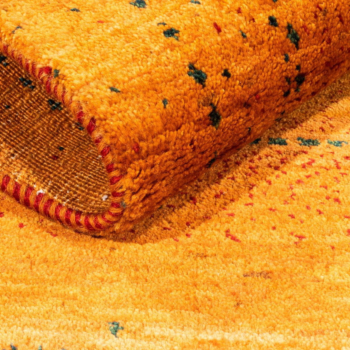 Tapis Gabbeh - Loribaft Persan - 98 x 81 cm - or