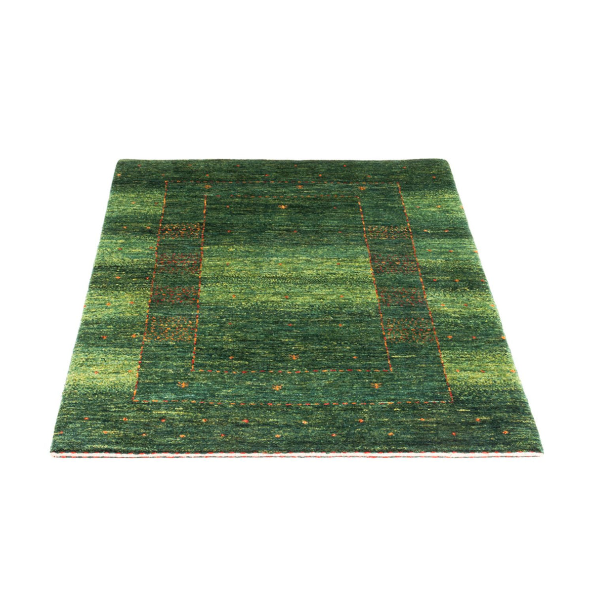 Tapis Gabbeh - Loribaft Persan - 118 x 82 cm - vert