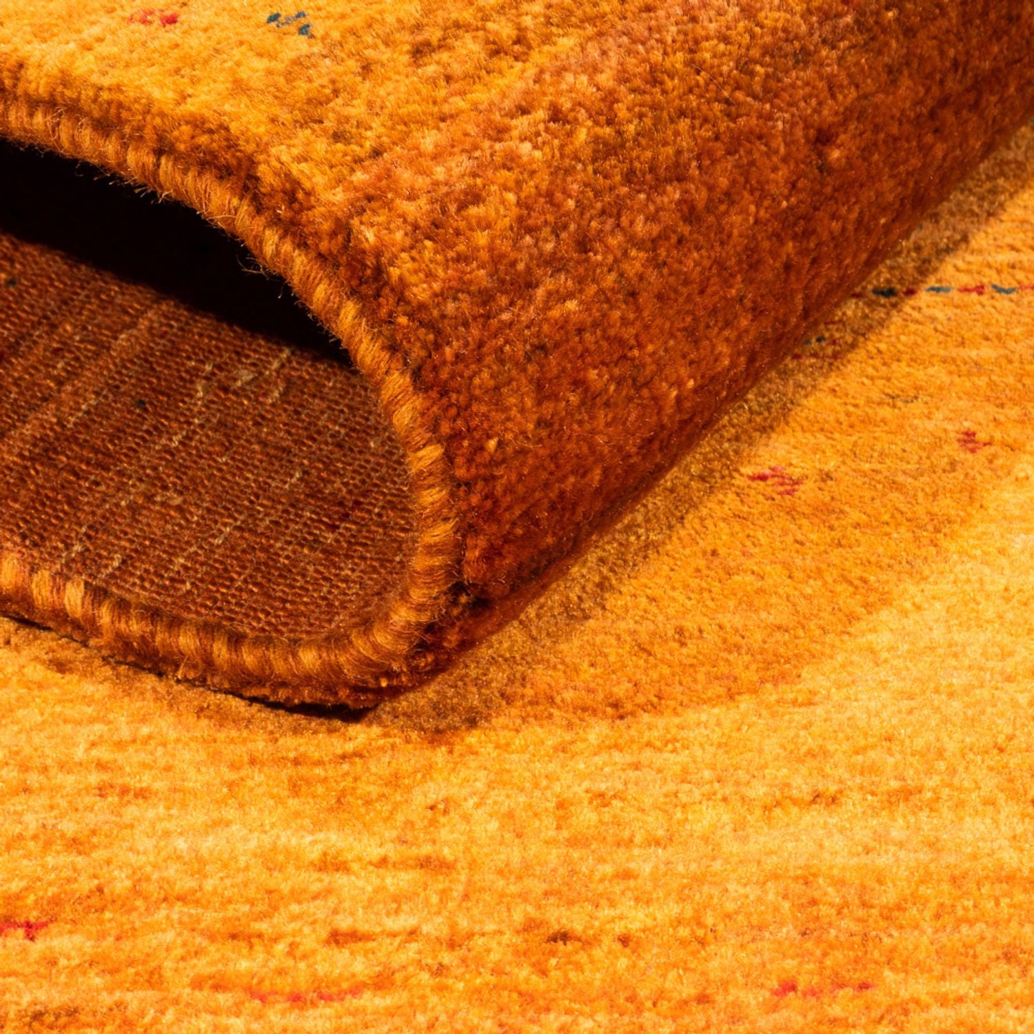Tapis Gabbeh - Loribaft Persan - 130 x 85 cm - or