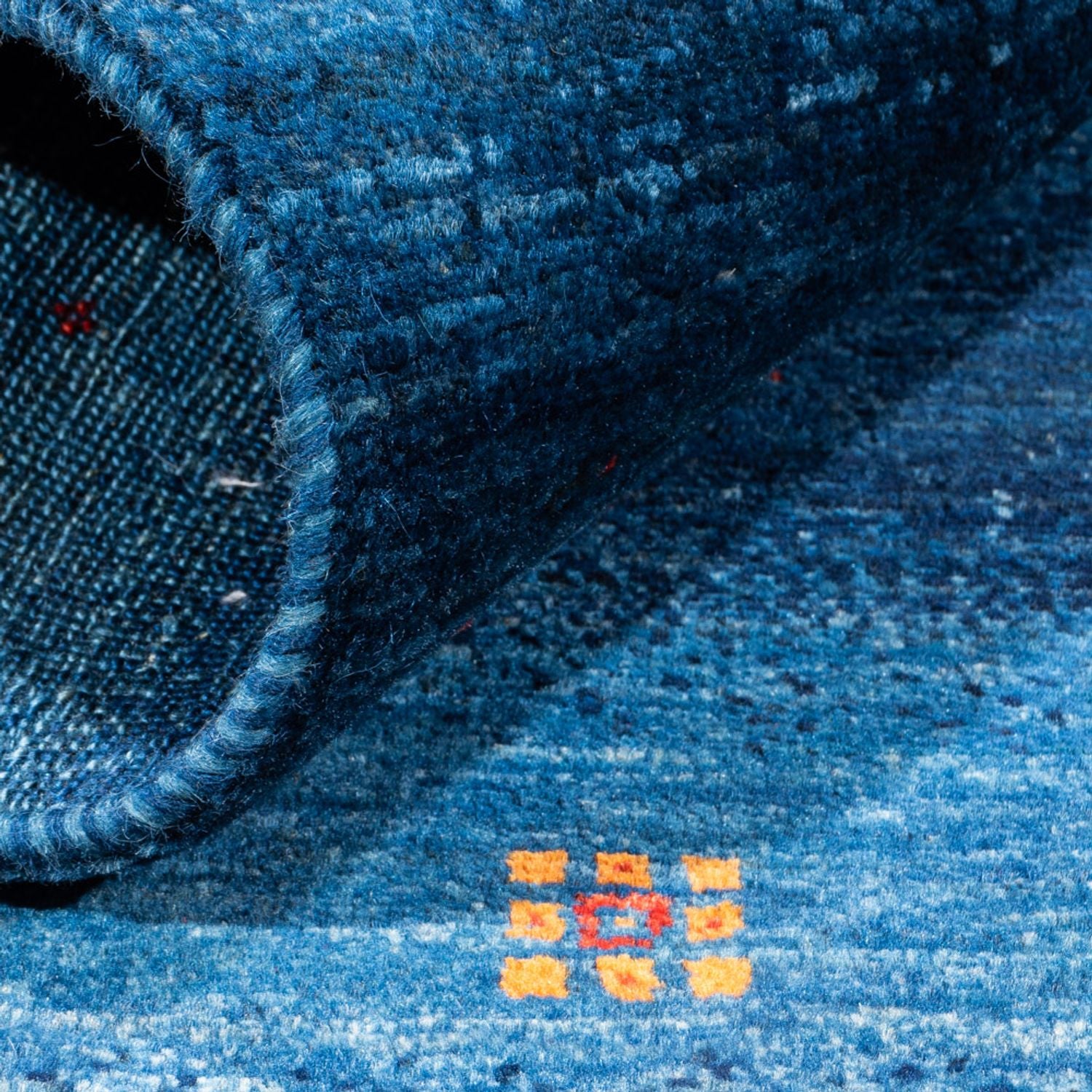 Tapis Gabbeh - Loribaft Persan - 110 x 80 cm - bleu