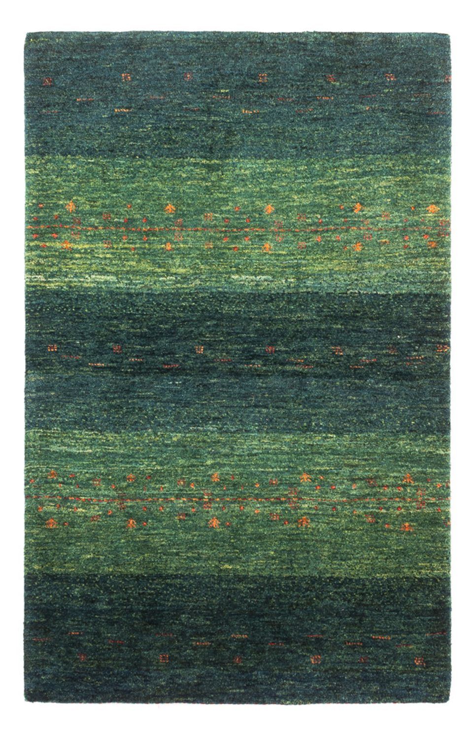 Tapis Gabbeh - Loribaft Persan - 130 x 85 cm - vert