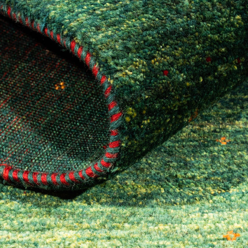 Tapis Gabbeh - Loribaft Persan - 146 x 88 cm - vert