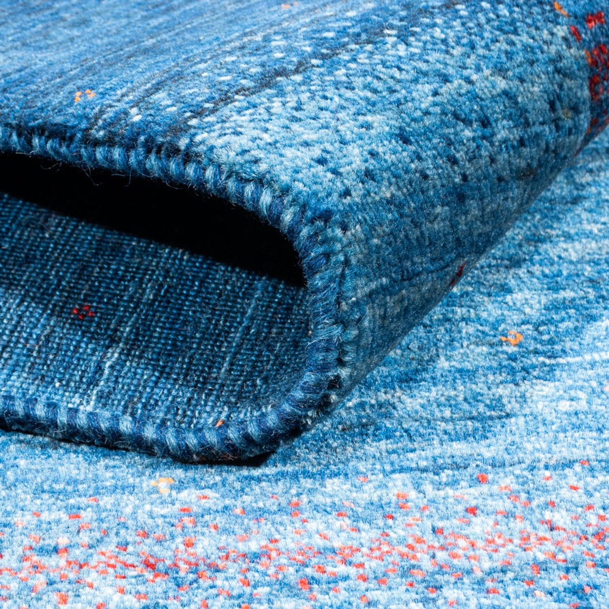 Tapis Gabbeh - Loribaft Persan - 168 x 118 cm - bleu