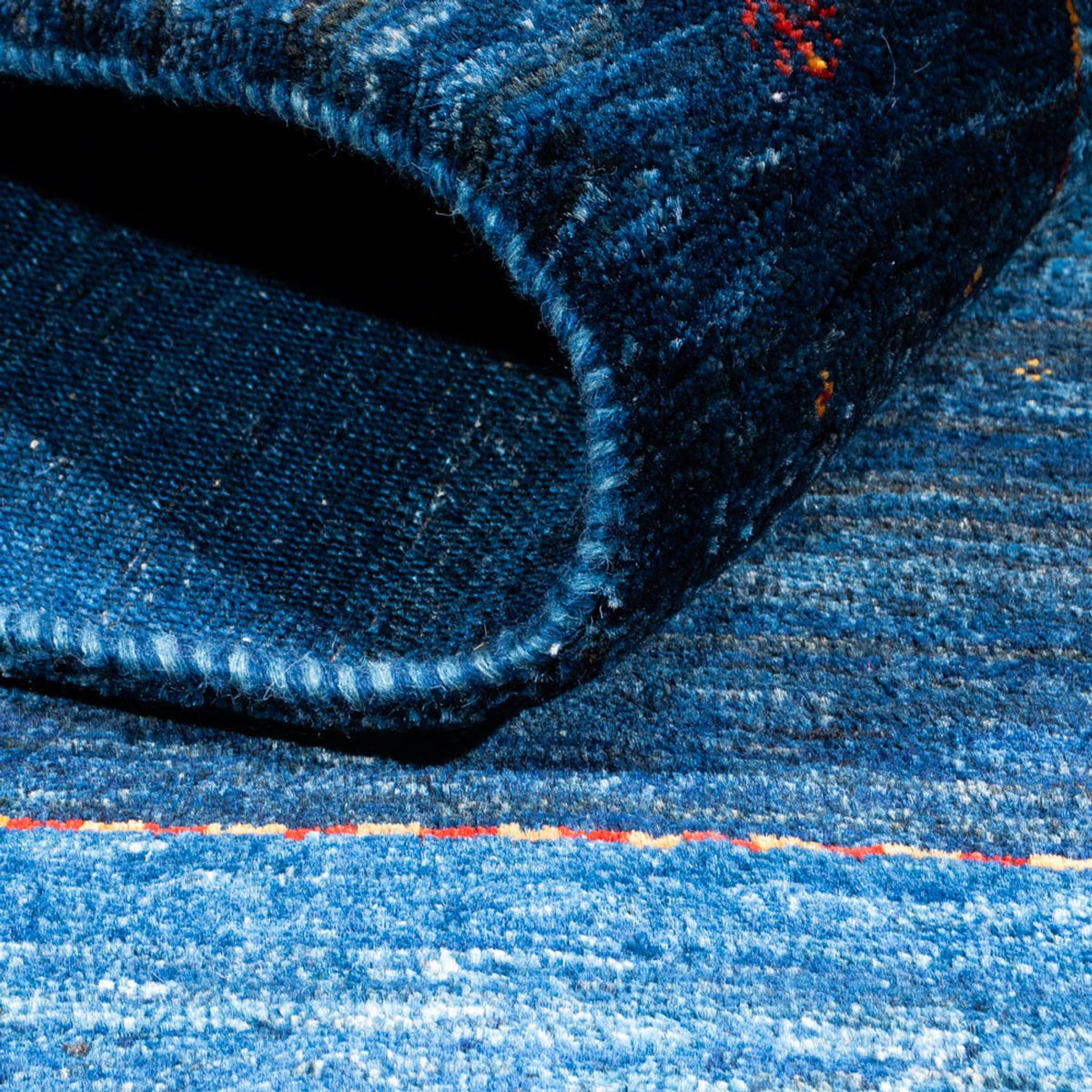 Tapis Gabbeh - Loribaft Persan - 162 x 120 cm - bleu