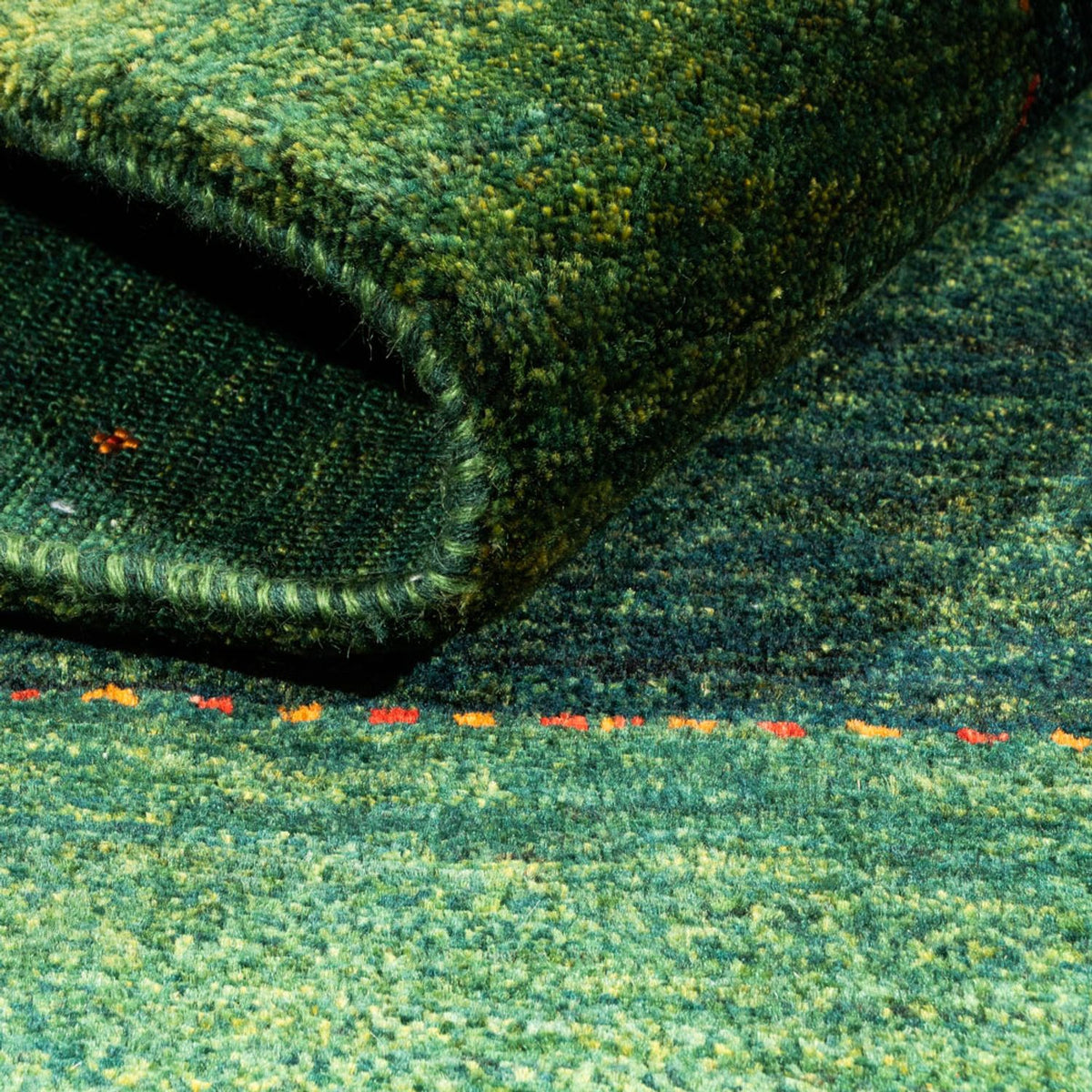 Tapis Gabbeh - Loribaft Persan - 186 x 126 cm - vert