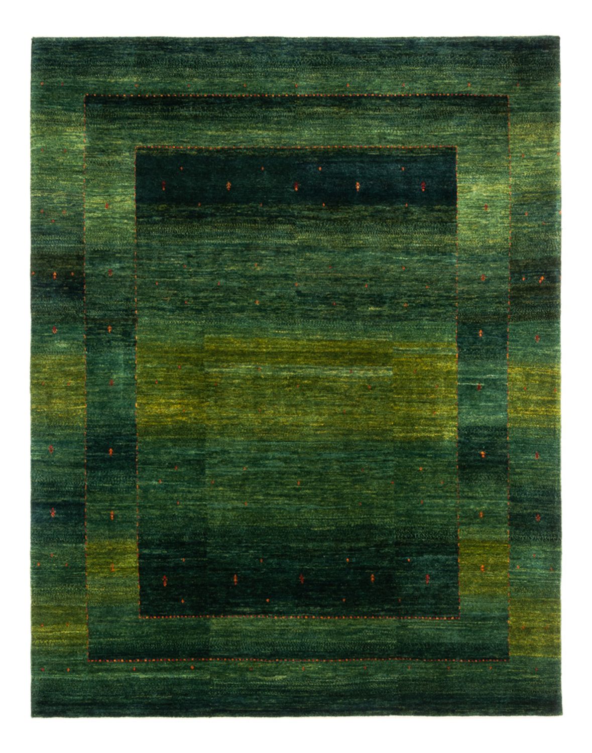 Tapis Gabbeh - Loribaft Persan - 254 x 210 cm - vert