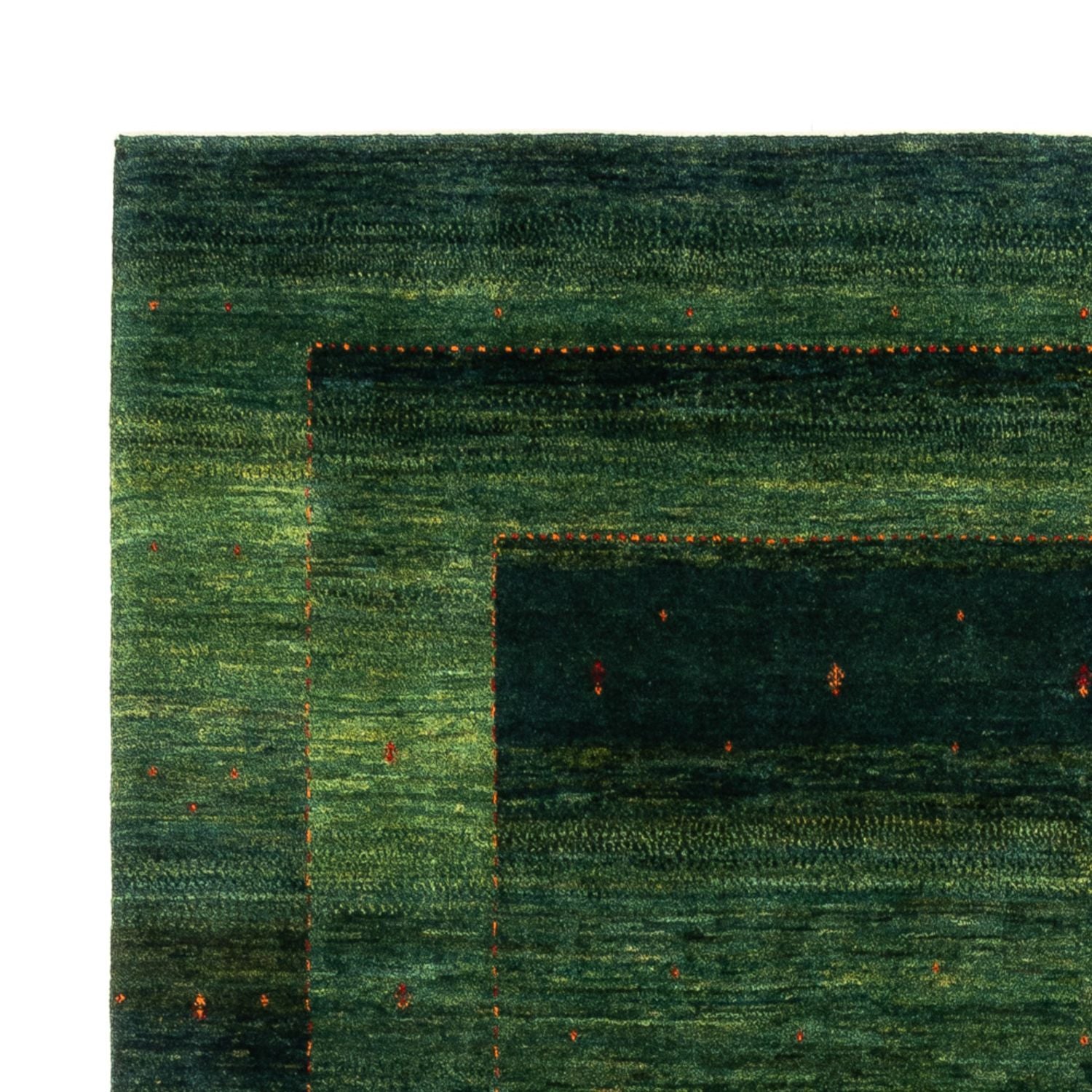 Tapis Gabbeh - Loribaft Persan - 254 x 210 cm - vert