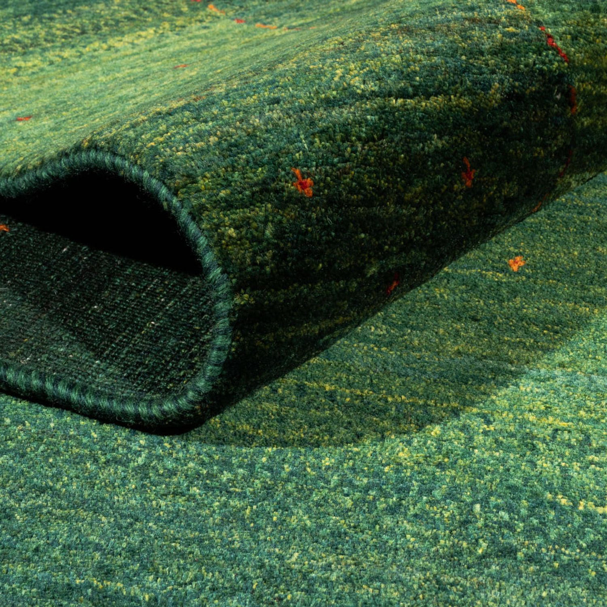 Tapis Gabbeh - Loribaft Persan - 254 x 210 cm - vert