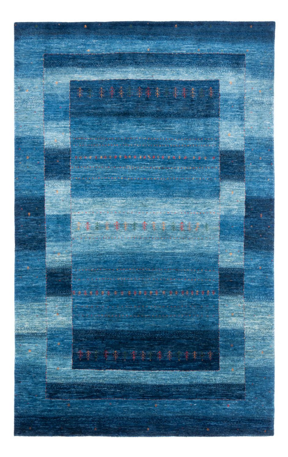 Tapis Gabbeh - Loribaft Persan - 302 x 195 cm - bleu