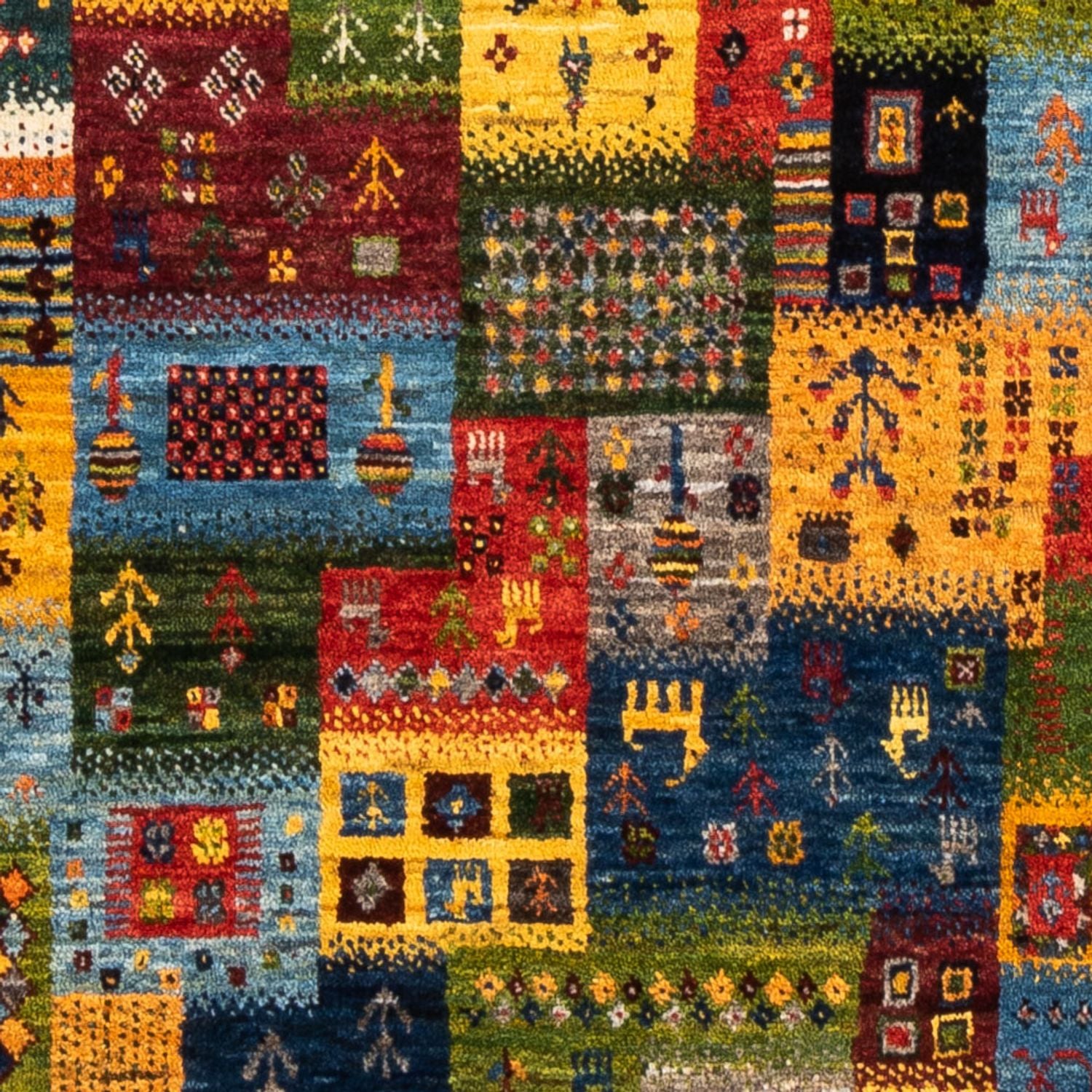 Tapis Gabbeh - Loribaft Persan - Royal - 188 x 109 cm - multicolore