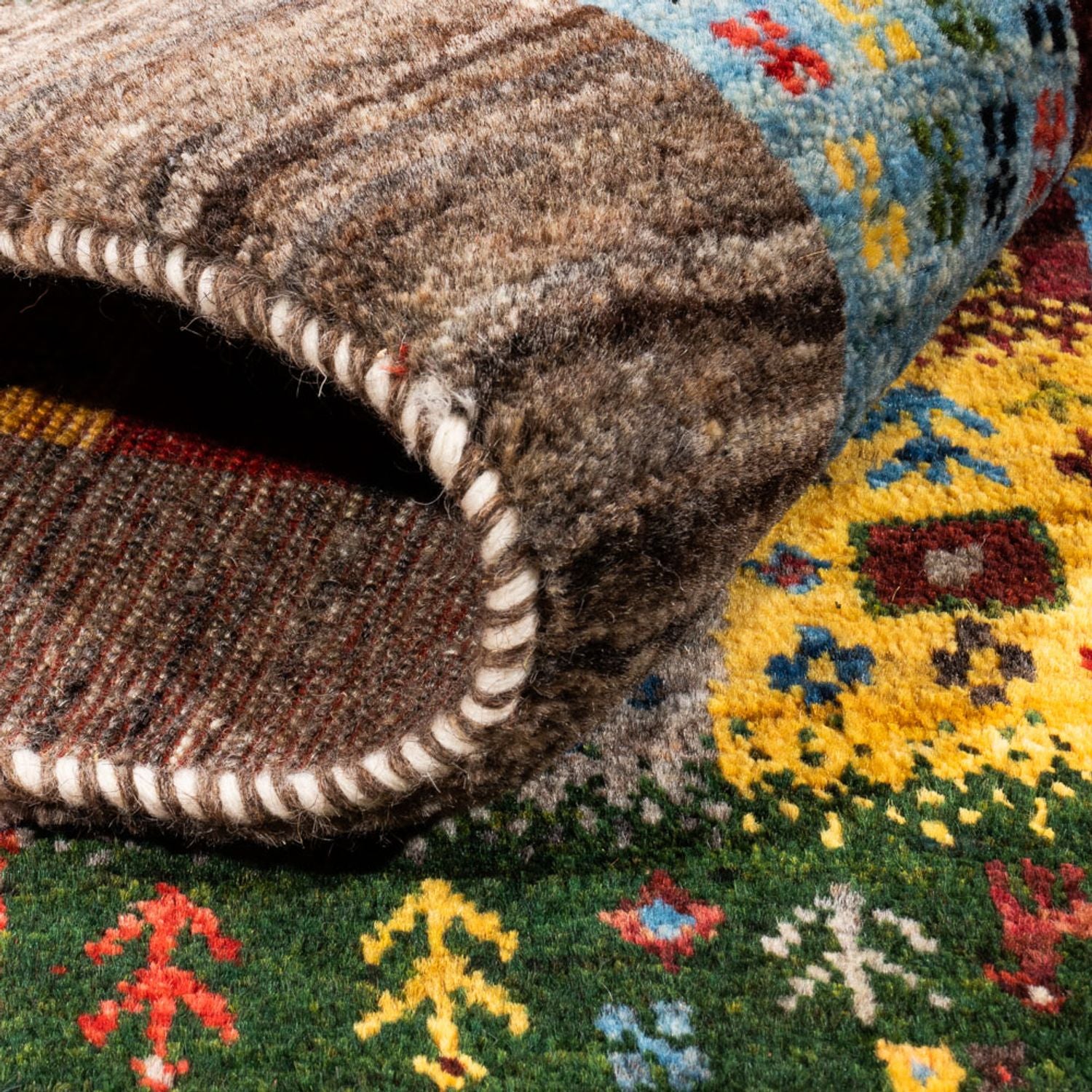 Tapis Gabbeh - Loribaft Persan - Royal - 188 x 109 cm - multicolore