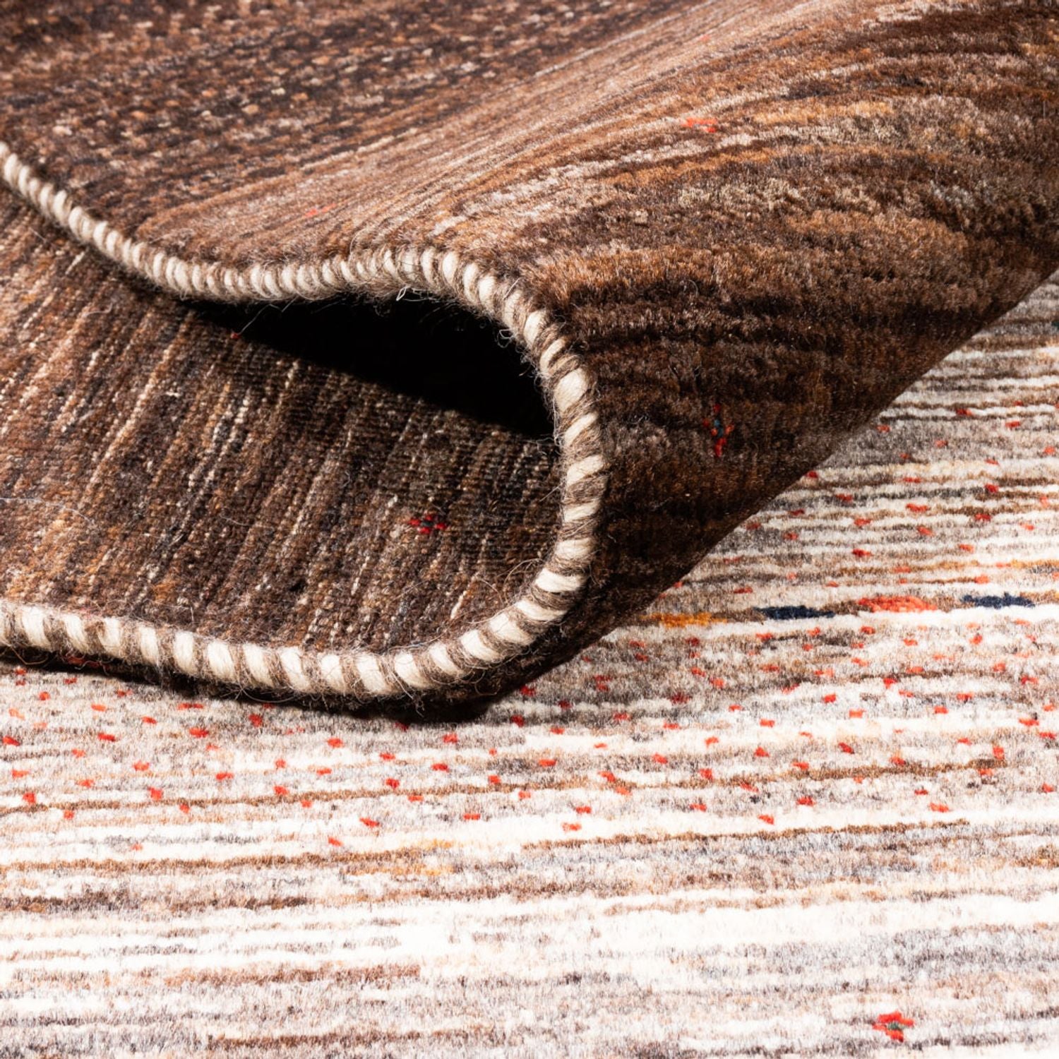Tapis Gabbeh - Loribaft Persan - 242 x 170 cm - naturel