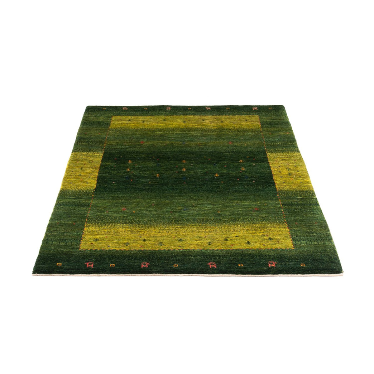 Tapis Gabbeh - Loribaft Persan - 154 x 100 cm - vert