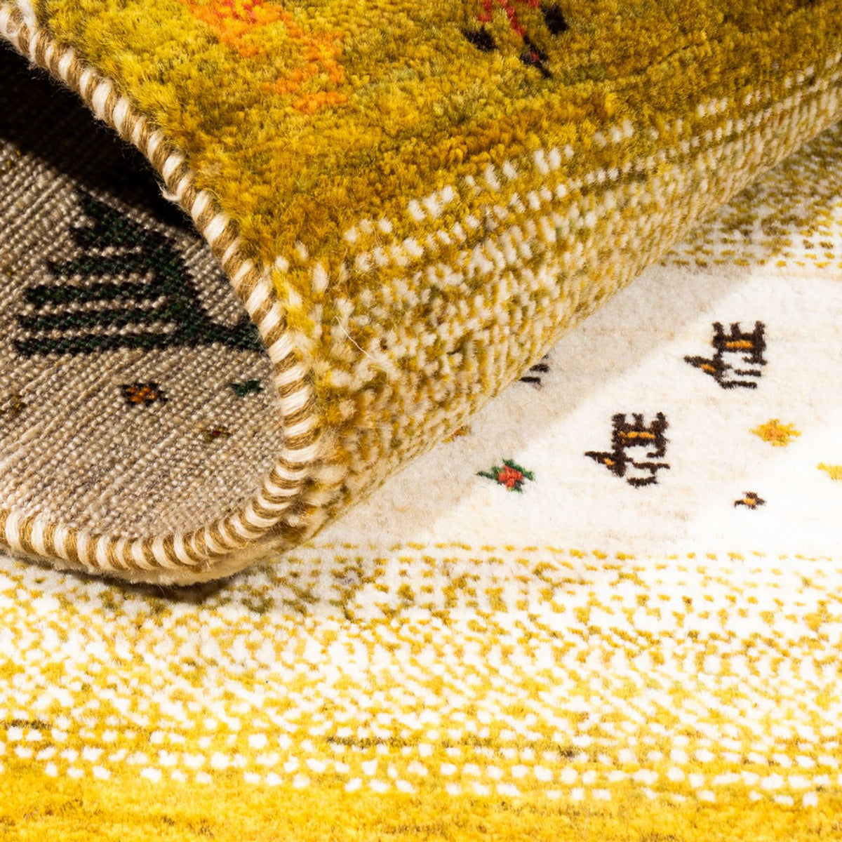 Tapis Gabbeh - Loribaft Persan - 128 x 82 cm - multicolore