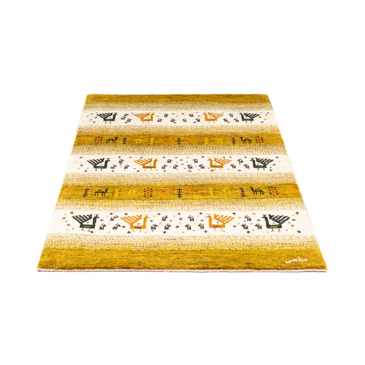 Tapis Gabbeh - Loribaft Persan - 128 x 82 cm - multicolore