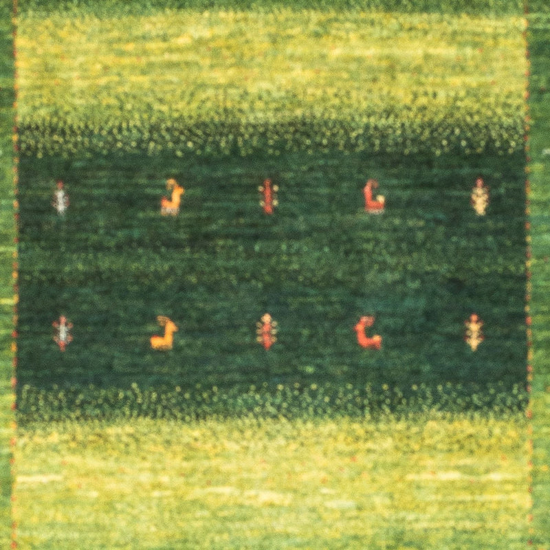 Tapis Gabbeh - Loribaft Persan - 148 x 98 cm - vert