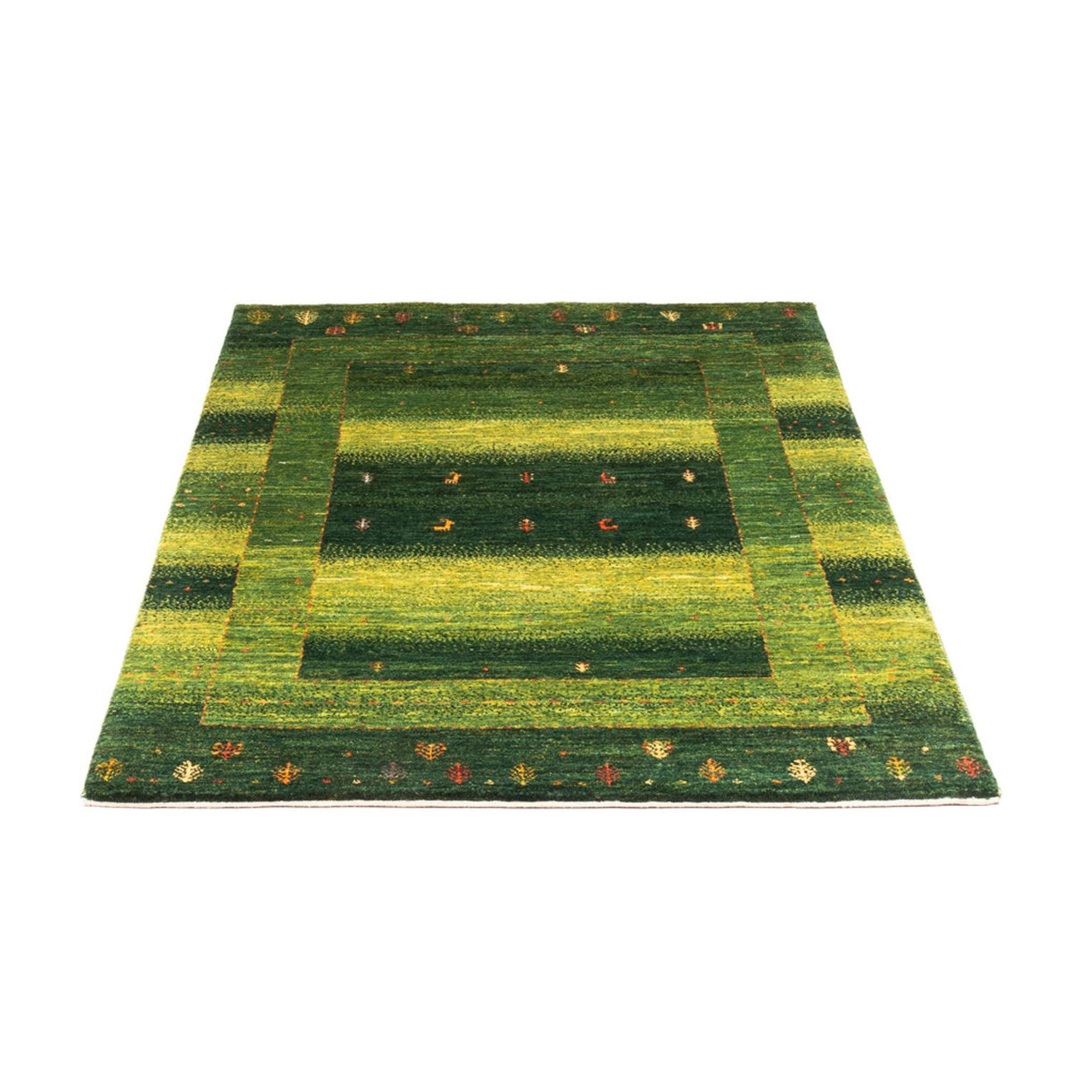 Tapis Gabbeh - Loribaft Persan - 148 x 98 cm - vert
