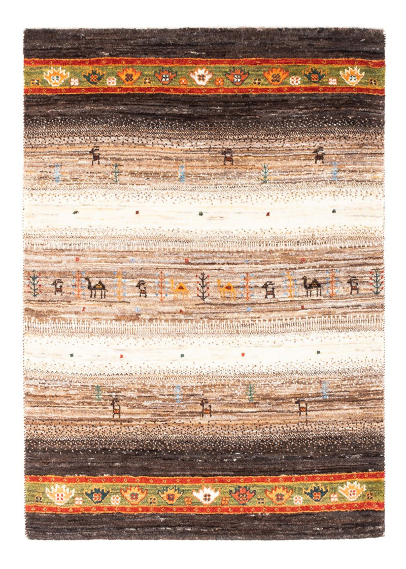 Tapis Gabbeh - Loribaft Persan - 122 x 82 cm - gris