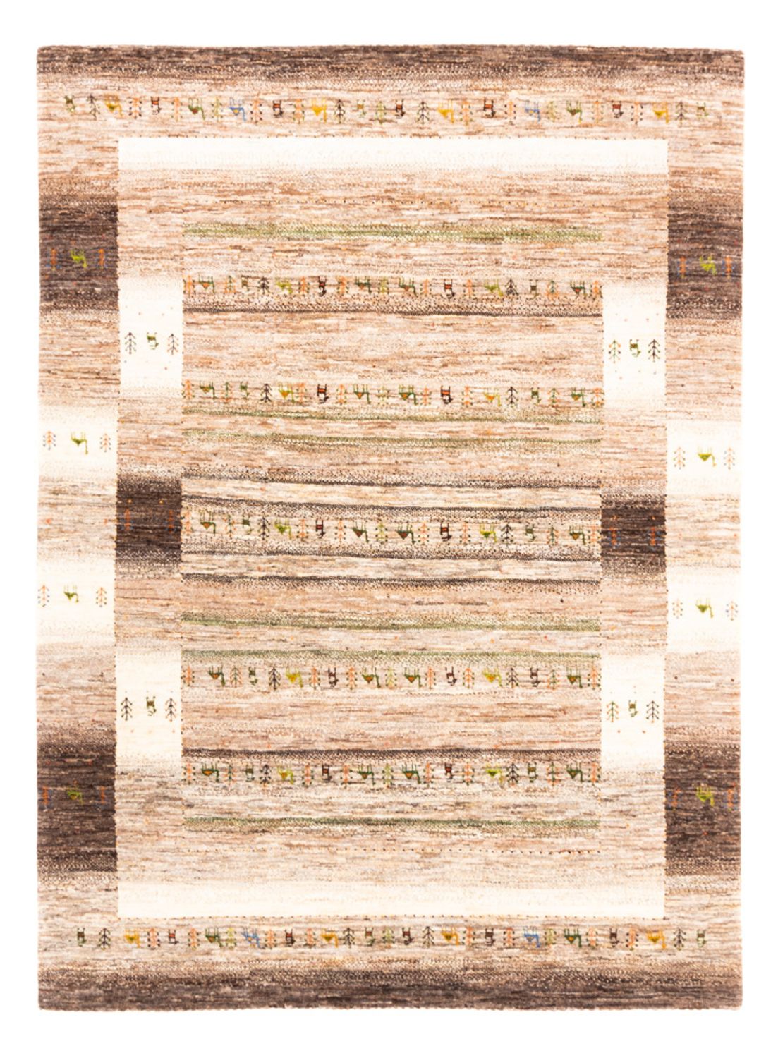 Tapis Gabbeh - Loribaft Persan - 231 x 175 cm - gris