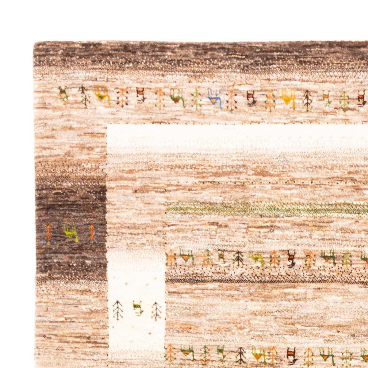 Tapis Gabbeh - Loribaft Persan - 231 x 175 cm - gris