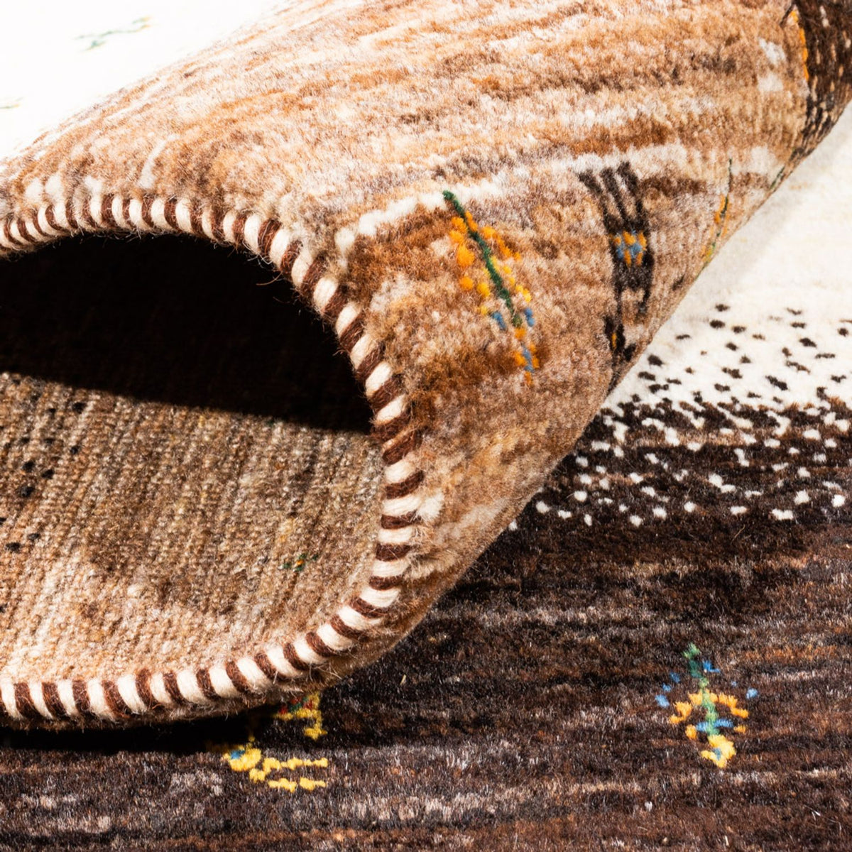 Tapis Gabbeh - Loribaft Persan - 233 x 179 cm - naturel