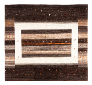 Tapis Gabbeh - Loribaft Persan - Royal carré  - 198 x 212 cm - naturel