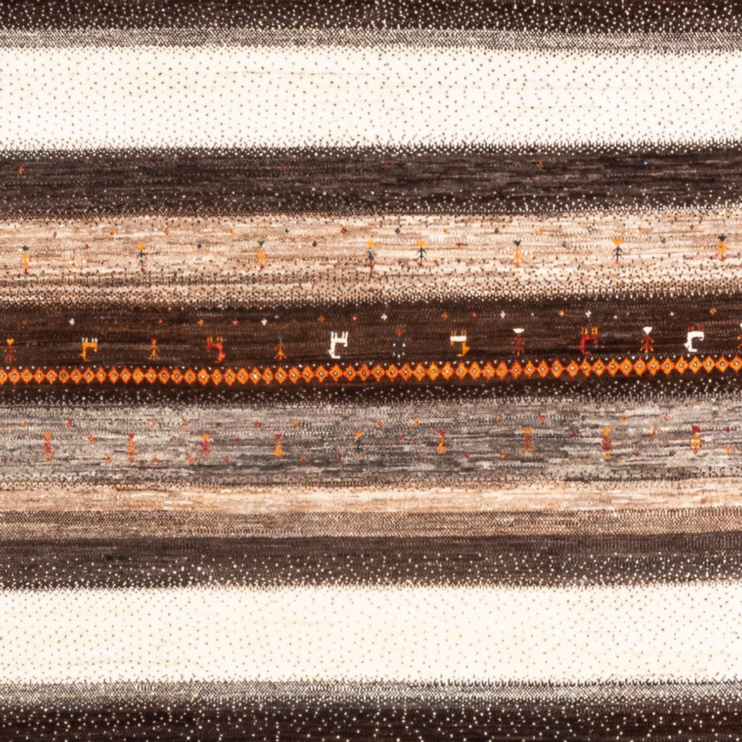 Tapis Gabbeh - Loribaft Persan - Royal carré  - 198 x 212 cm - naturel