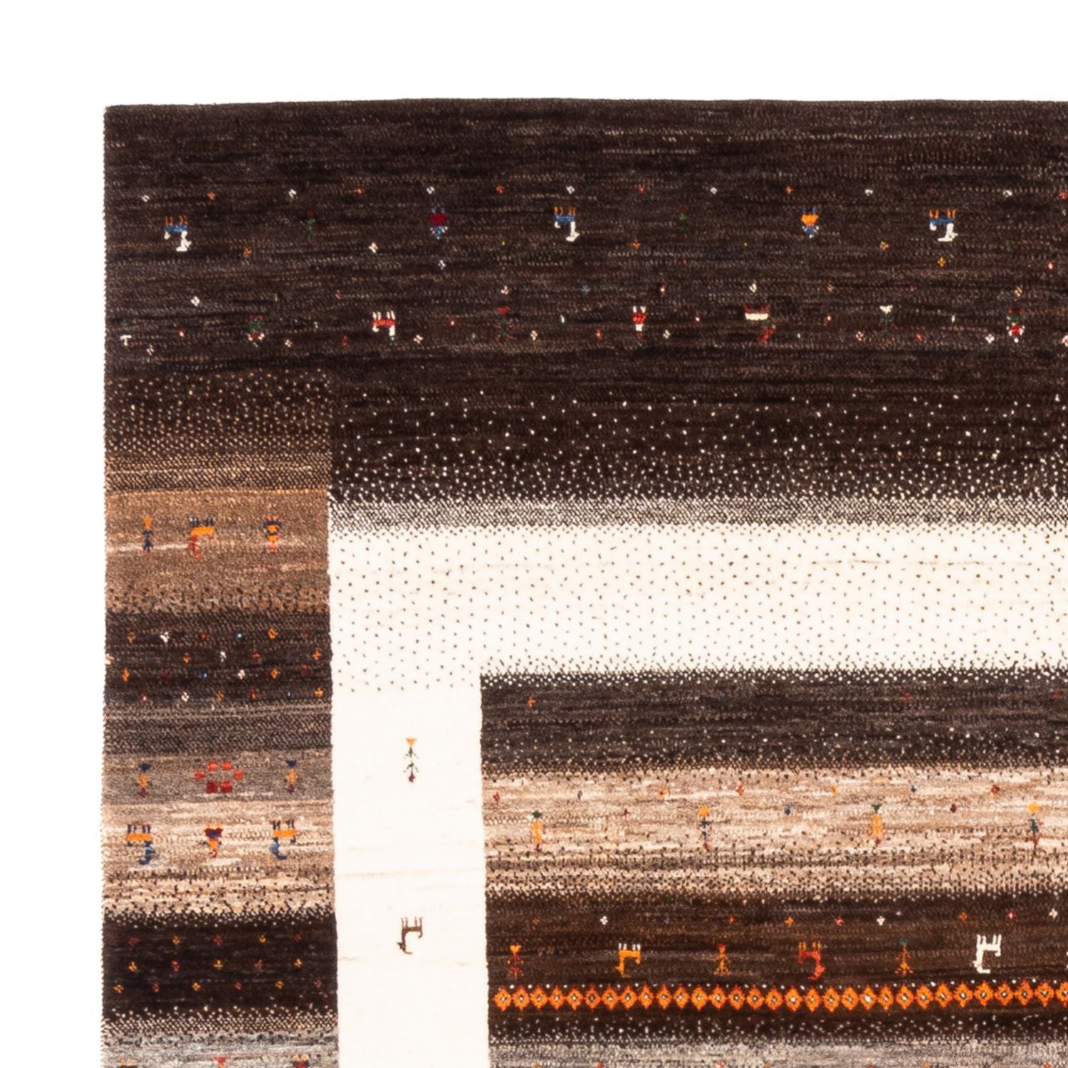 Tapis Gabbeh - Loribaft Persan - Royal carré  - 198 x 212 cm - naturel