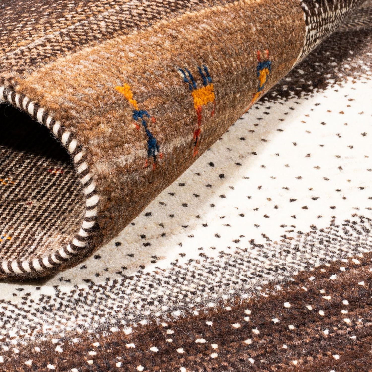 Tapis Gabbeh - Loribaft Persan - Royal carré  - 198 x 212 cm - naturel