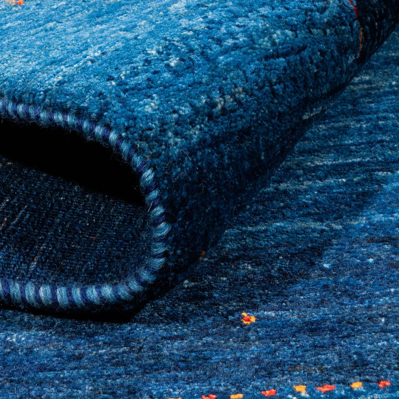 Tapis Gabbeh - Loribaft Persan - 192 x 127 cm - bleu