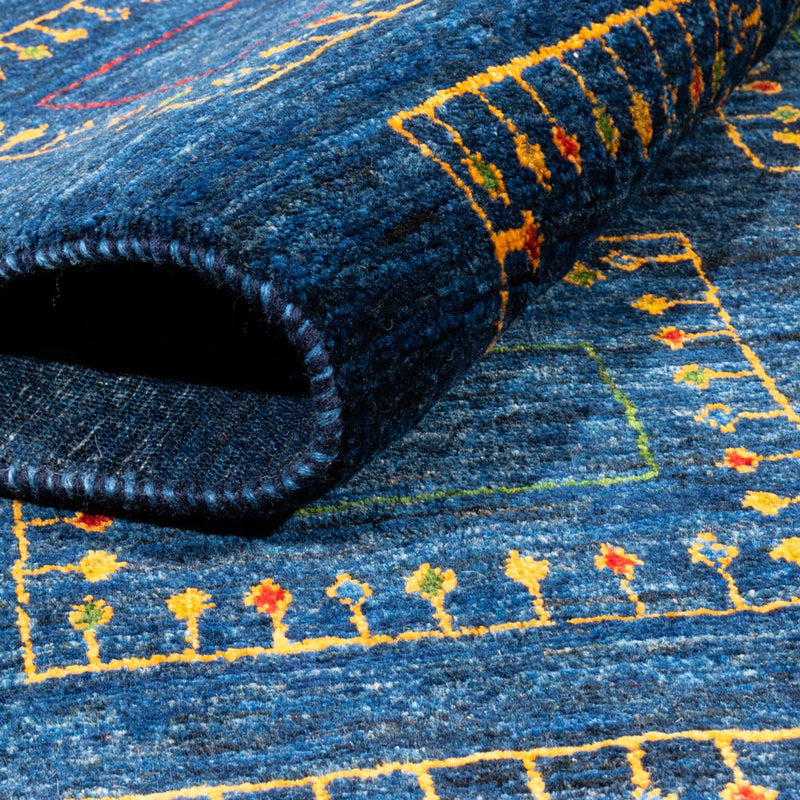 Tapis Gabbeh - Loribaft Persan - 253 x 180 cm - bleu