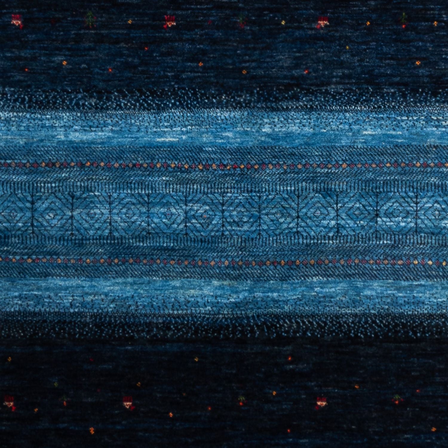 Tapis Gabbeh - Loribaft Persan - 256 x 180 cm - bleu