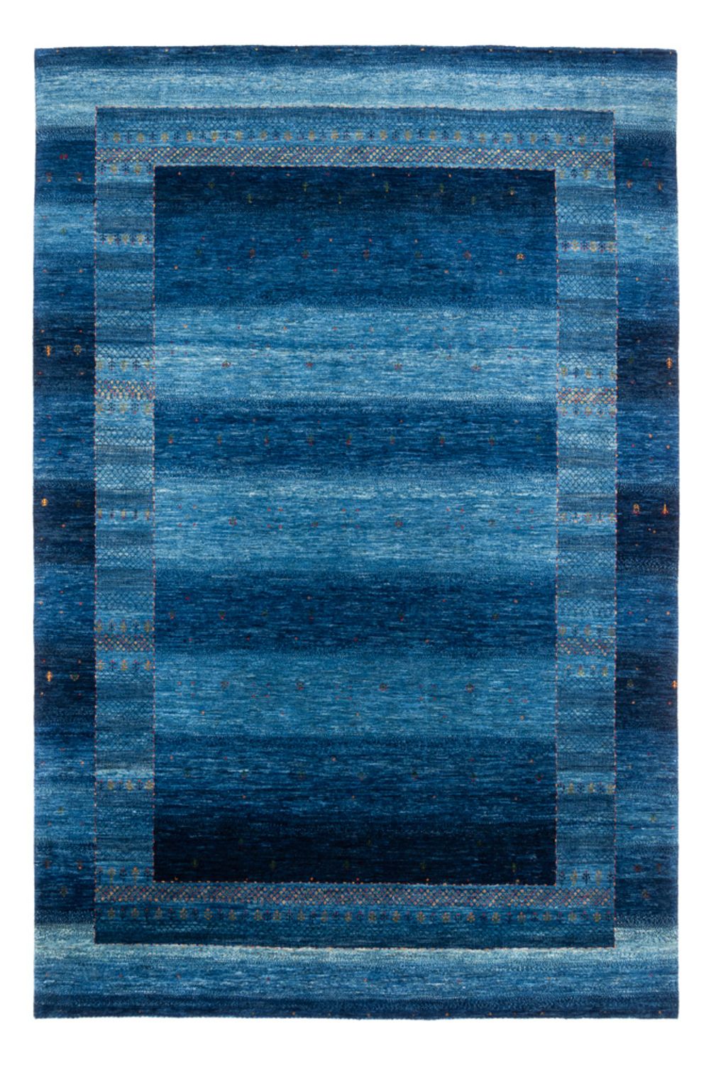 Tapis Gabbeh - Loribaft Persan - 331 x 228 cm - bleu
